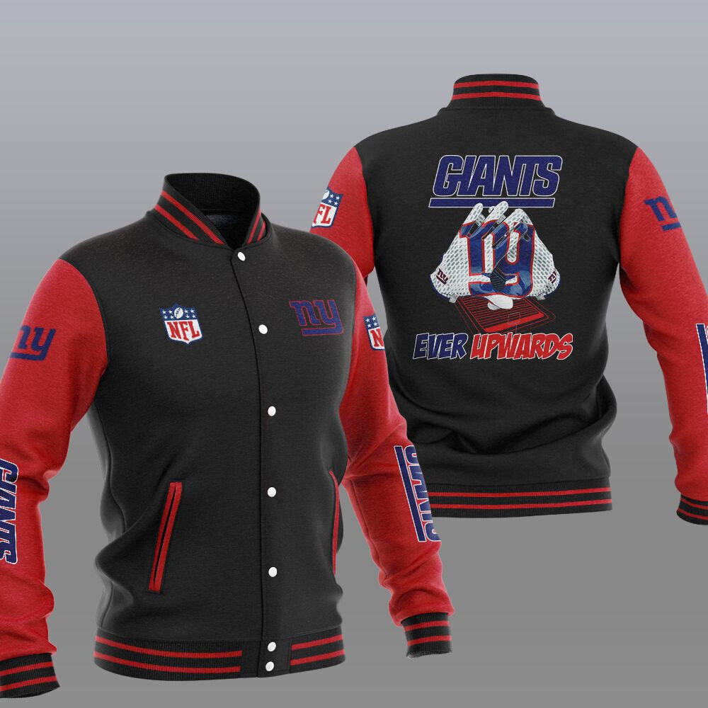 New York Giants Black Red Ever Upwards Baseball Jacket