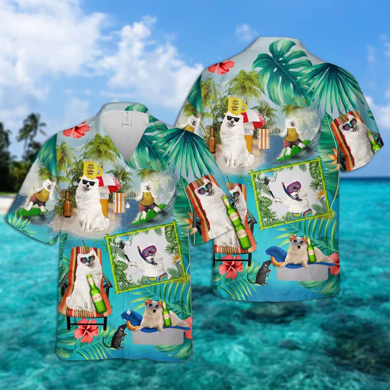 American Eskimo – Surfing Hawaiian Shirt