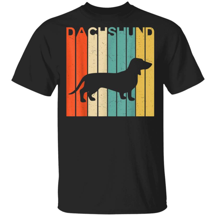 Retro Vintage Dachshund Silhouette Dog Lover Dog Owner TShirt