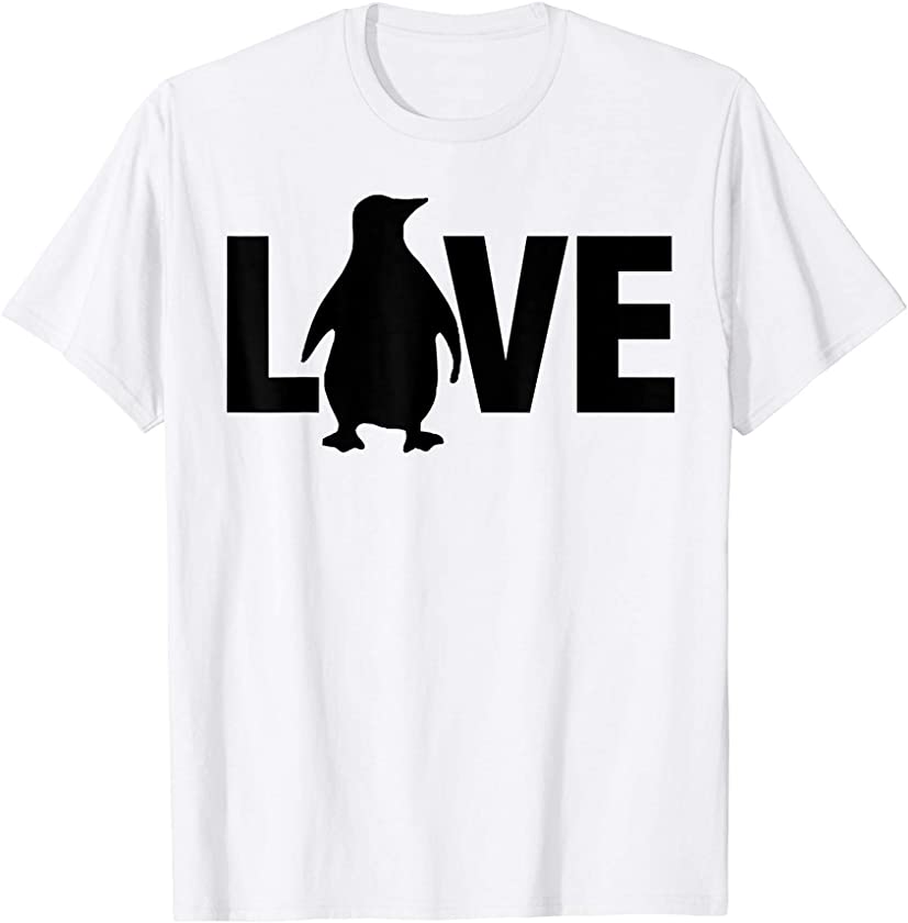 Loves Penguin Tee Shirt Men Funny Penguin Lover T-Shirt