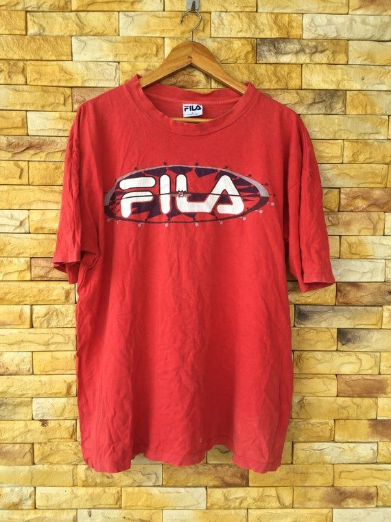 Vintage 90S Fila Shirt Fila Spell Out Shirt