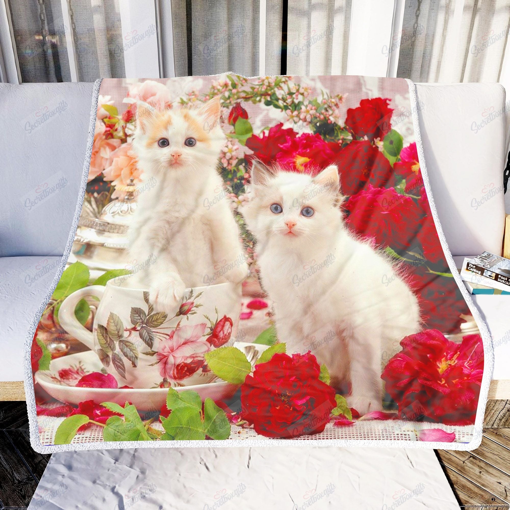 Kittens And Roses Ni1501059Yd Fleece Blanket