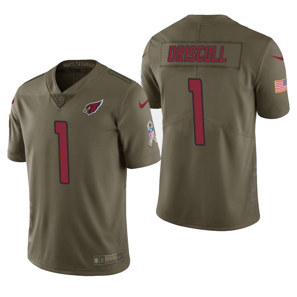 Men Arizona Cardinals Paddy Driscoll Salute To Service Retired Player Limited Olive Mens Jersey