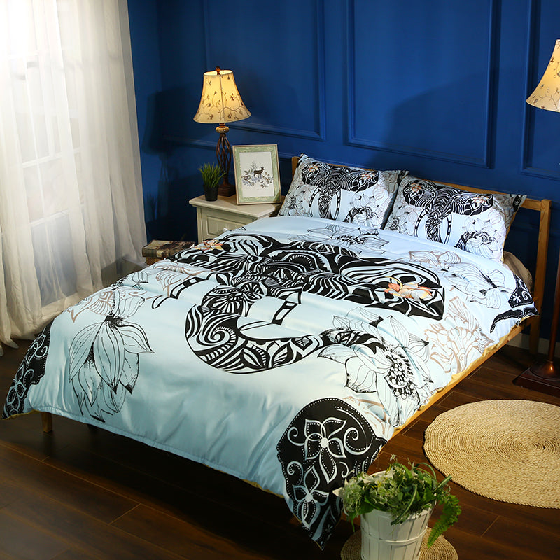 3D Bohemian Elephant Quilt Cover Set Bedding Set Pillowcases 16