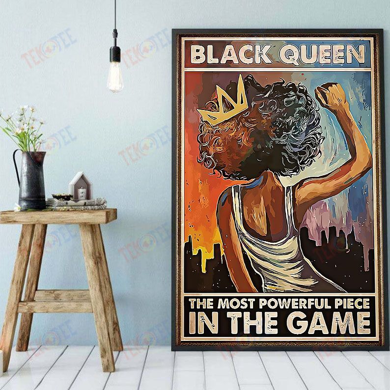 Black African Canvas Prints Nice Brown Skin Poster Prints African Queen Black King Alluring Ready To Hang Canvas Wall Art