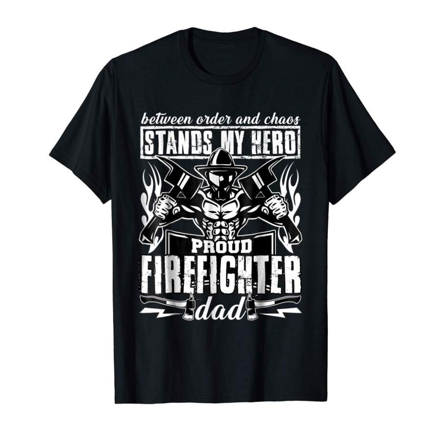 Proud Firefighter And Dad Men’S Short Sleeve T-Shirt