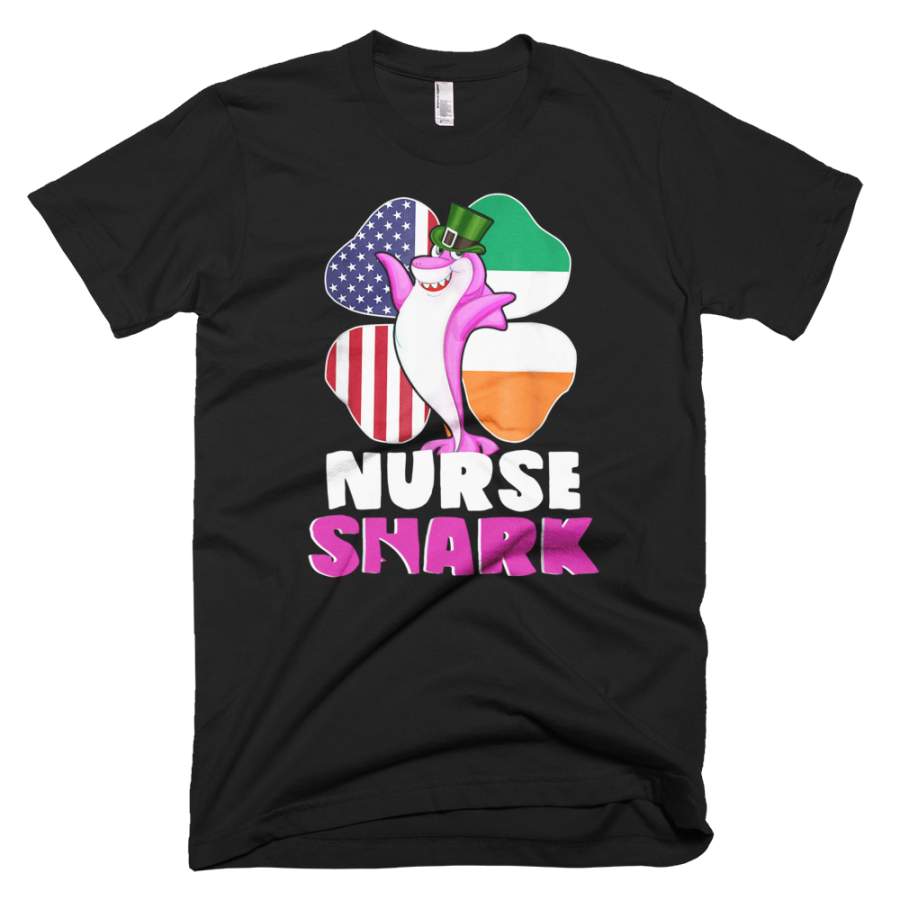 American Flag Ireland Shamrock Nurse Shark T Shirt