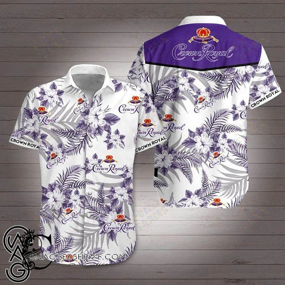 Beach Shirt Crown Royal Canadian Whisky Hawaiian Shirt- Chillicothemall