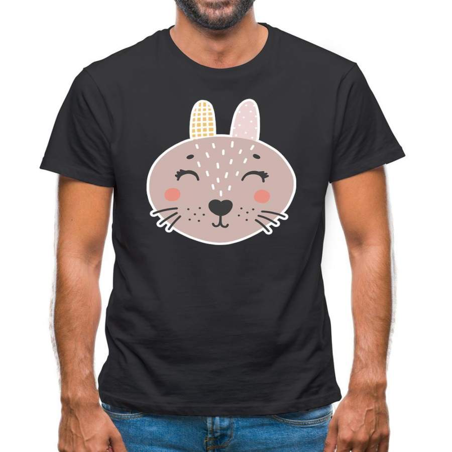 Smiley Face Mrs Rabbit Mens T-Shirt