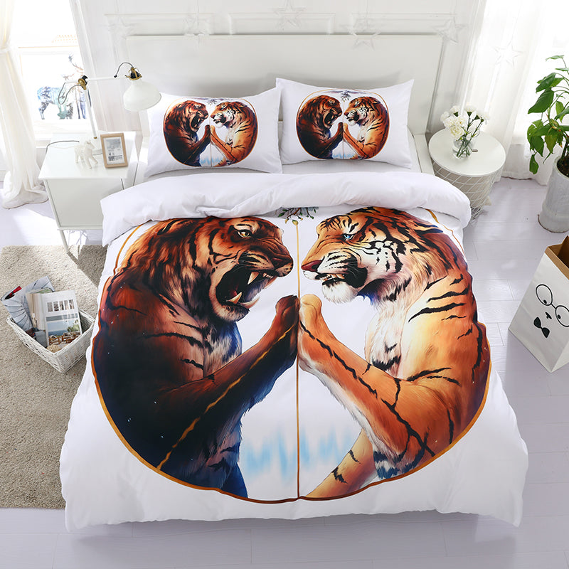 3D Tiger Tai Chi Quilt Cover Set Bedding Set Pillowcases 97