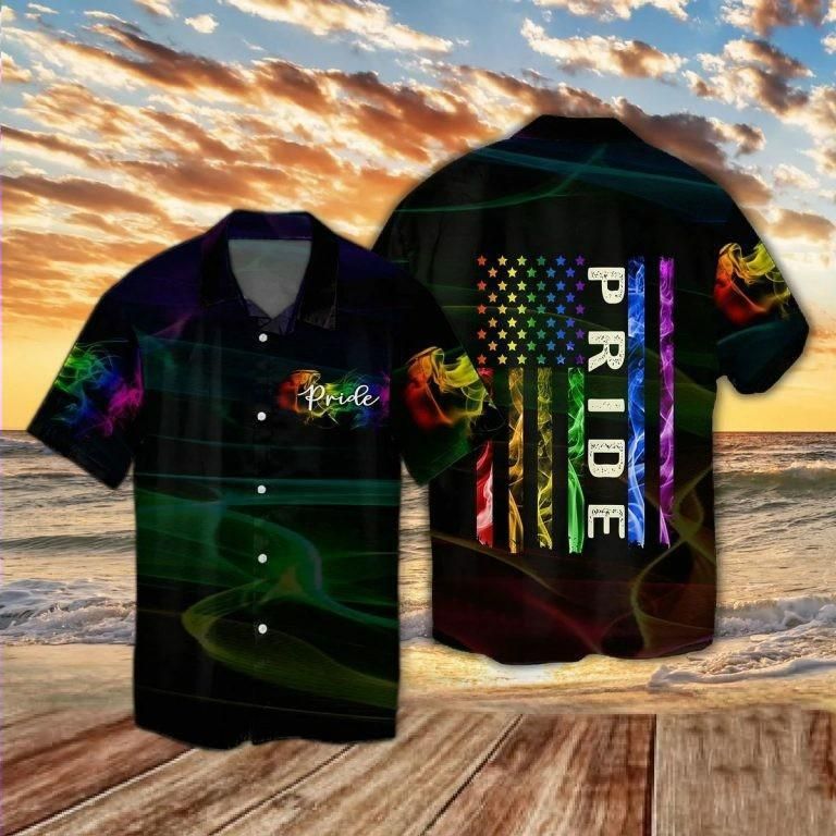 Pride Flag Aloha Hawaii Shirt Colorful Short Sleeve Summer Beach Casual For Men And Women Ha48008