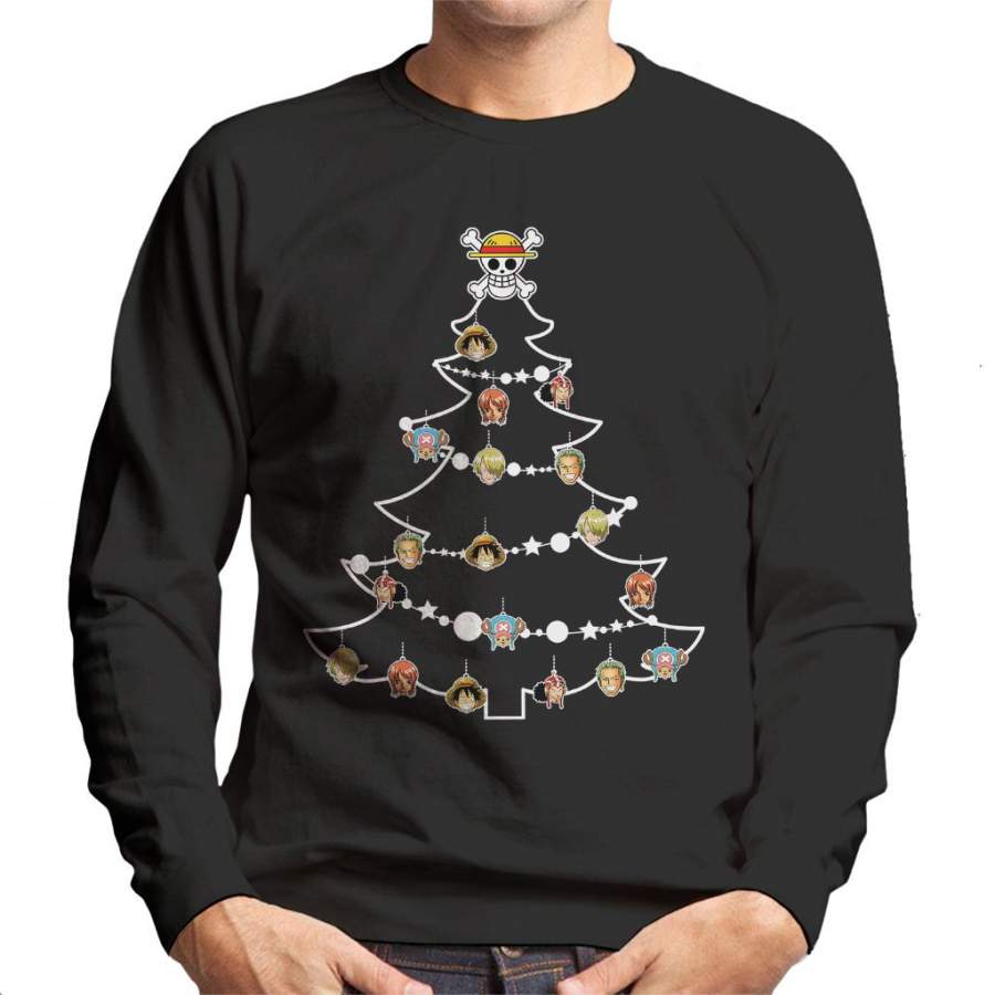 One Piece Christmas Tree Baubles Men’s Sweatshirt