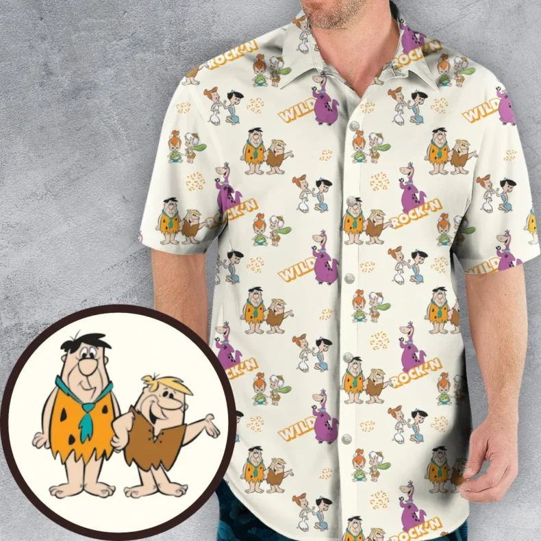 Rockn The Flintstones Hawaiian Shirt