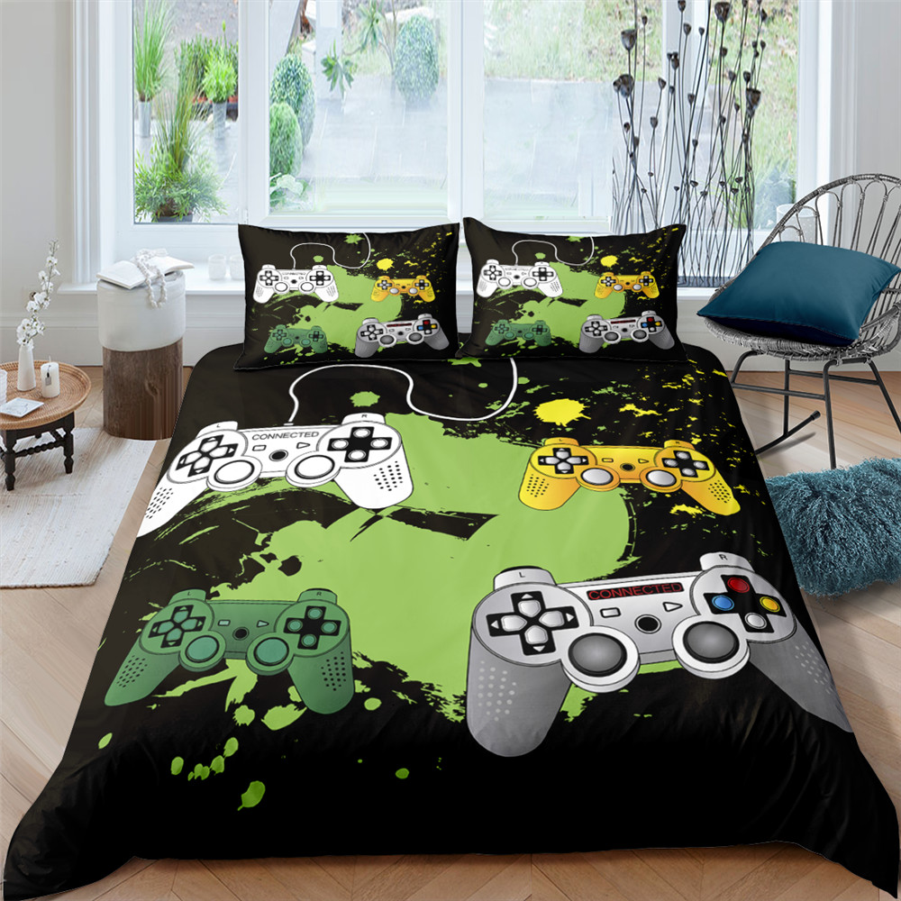 Cartoon Bedding Set 3D Joystick Quilts Pillowcase Single Double King Queen Large Size Home Decoration  Duvet Covers