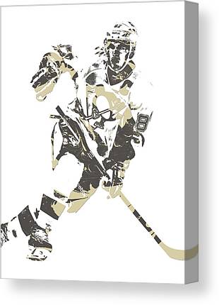 Sidney Crosby Pittsburgh Penguins Pixel Art 11 Joe Hamilton Canvas Print