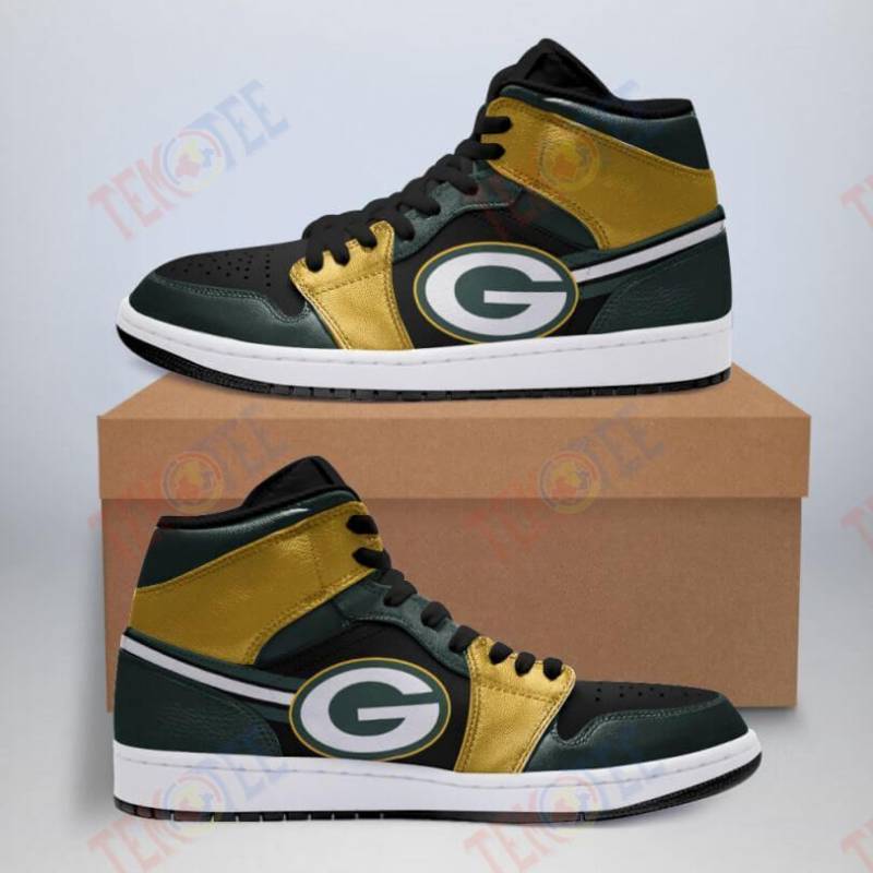 Mens Womens Green Bay Packers Jordan Sneakers Air Jordan Shoes TMT849