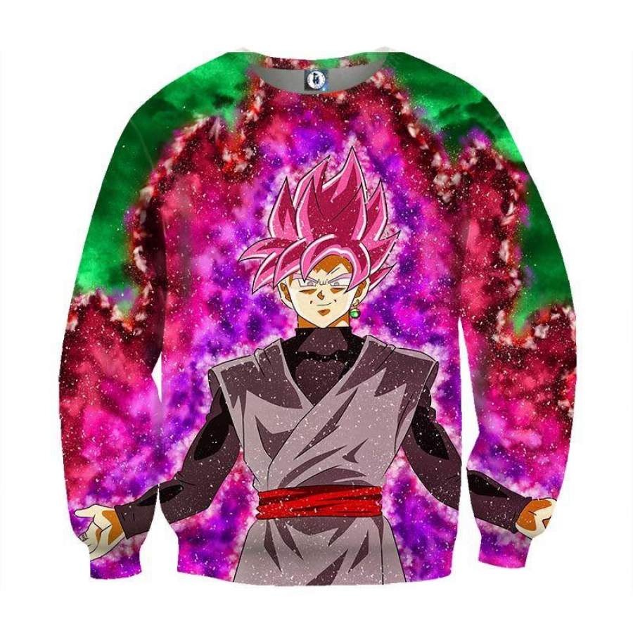 DBZ Super Saiyan Goku Black Power Rose Version Design Sweatshirt