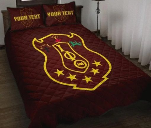 Personalised Iota Phi Theta Quilt Bed Set Classic