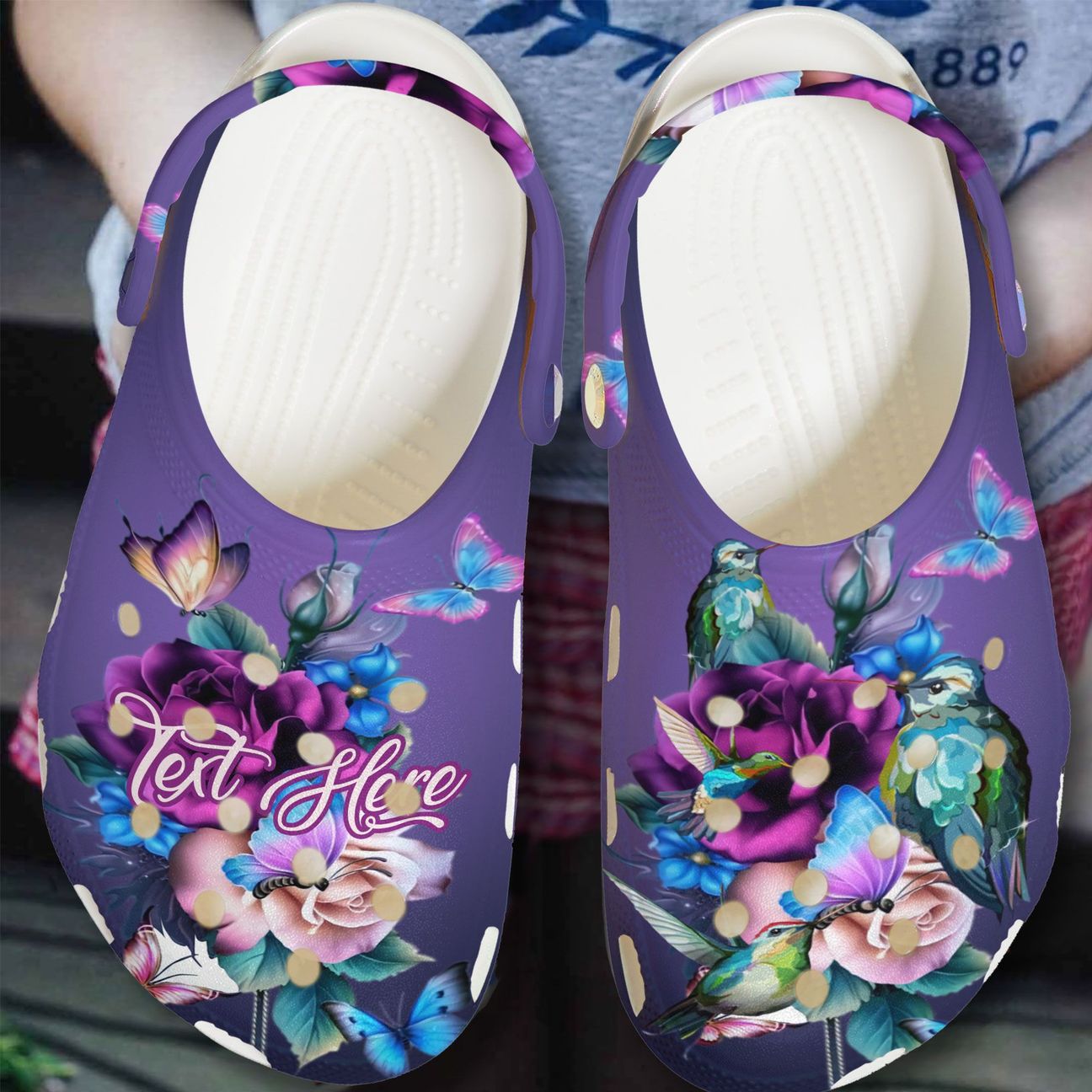 Hummingbird Personalized Clog, Custom Name, Text, Color, Number Fashion Style For Women, Men, Kid, Print 3D Magical Hummingbirds