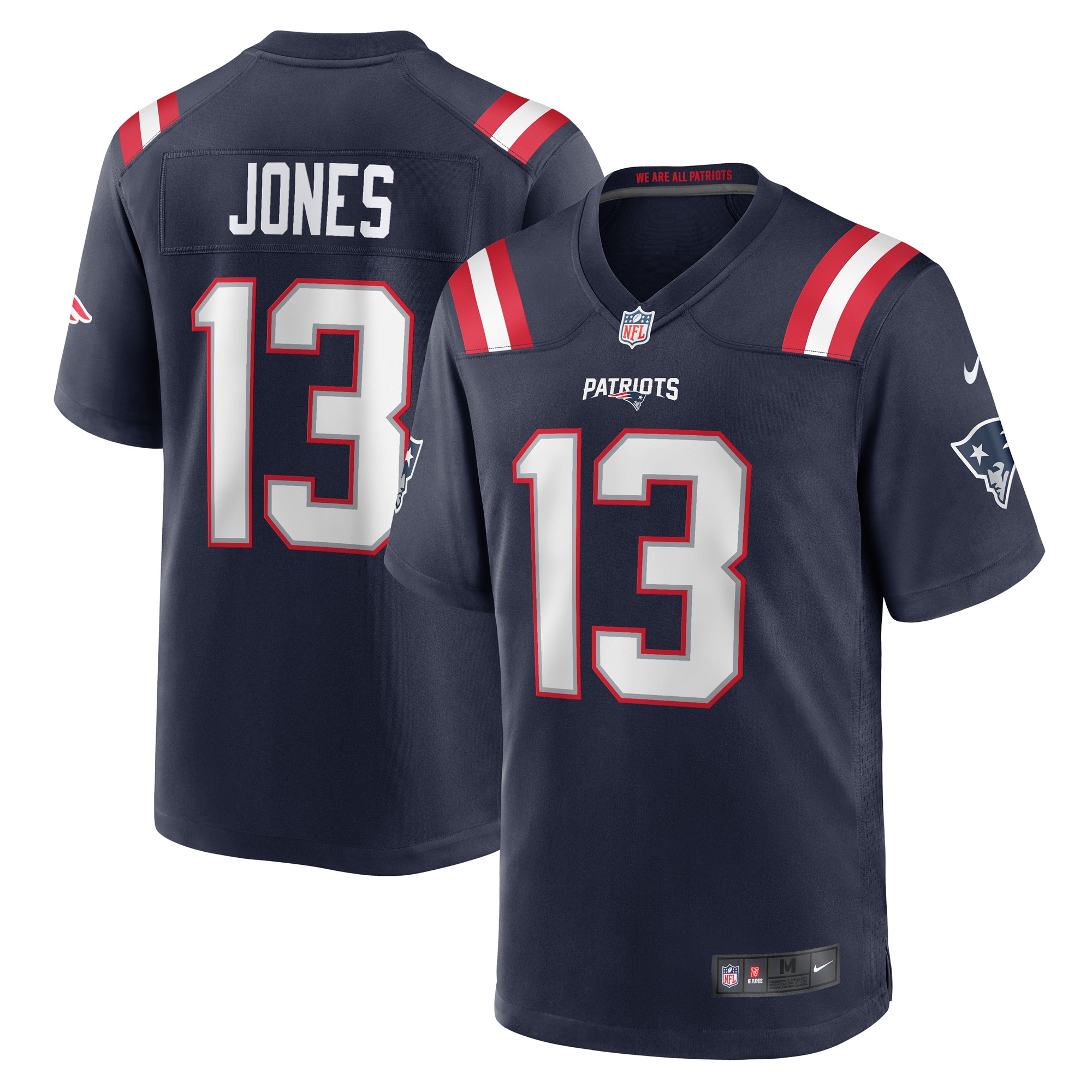 Men’s New England Patriots Jack Jones Navy Game Player Jersey