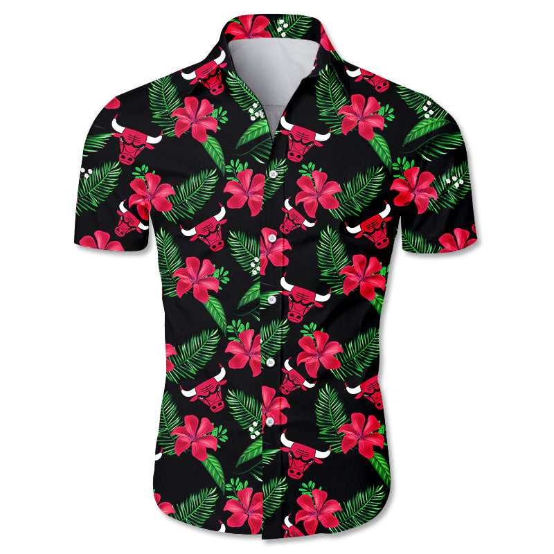 Chicago Bulls Hawaii Shirt Small Flowers Ha6244