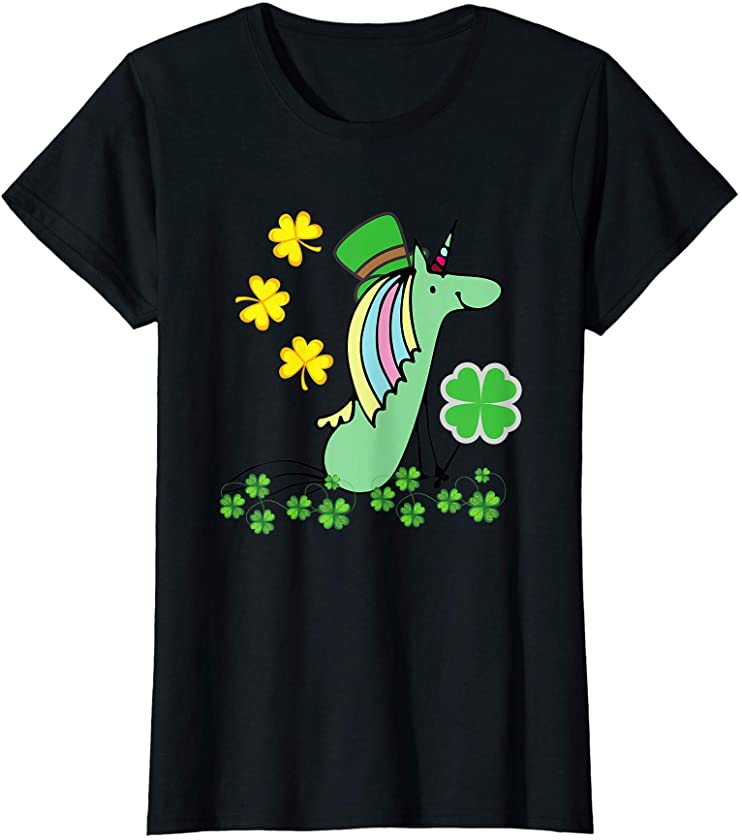 Women’s Girls’ St. Patrick’s Day Unicorn Lepricorn Gift T-Shirt