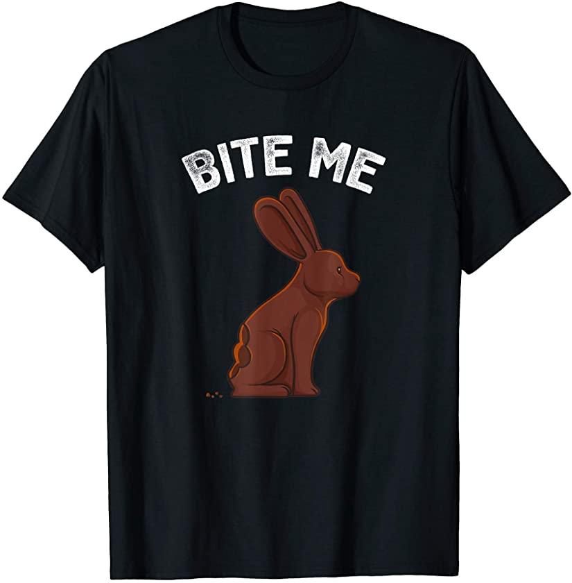 Bite Me Easter Bunny Funny Joke Meme Men Women Kids T-Shirt