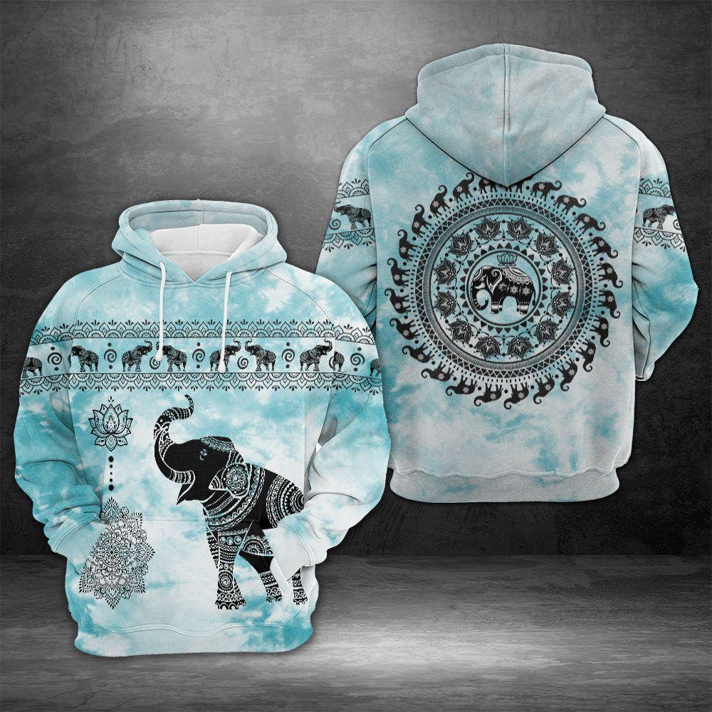 Hoodie Mother’s day Father’s day unique gift ideas for mom & dad from daughter & son kids, meaningful birthday presents –  Mandala Elephant H1911 – All Over Print Unisex Hoodie