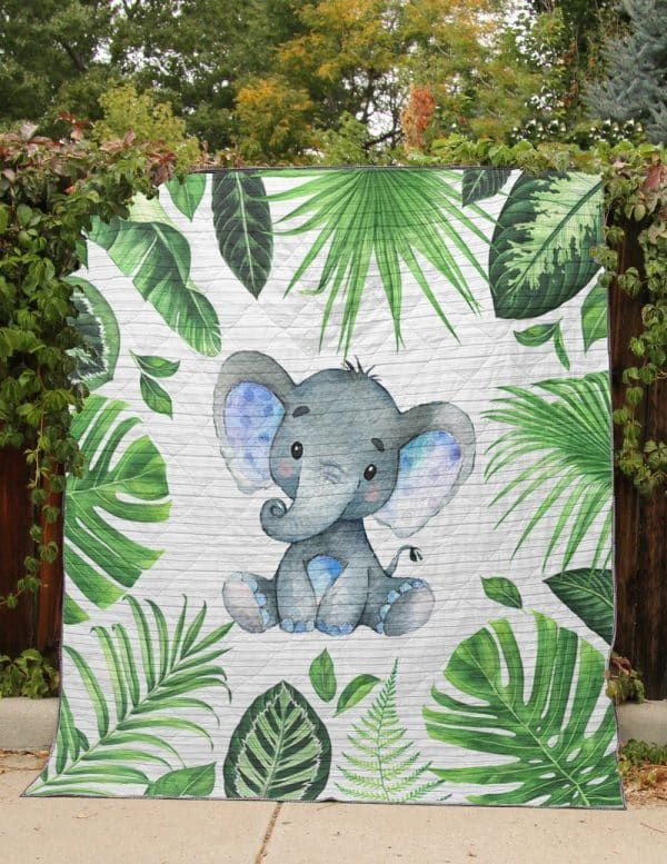 Elephant Tropical Quilt Tubrp