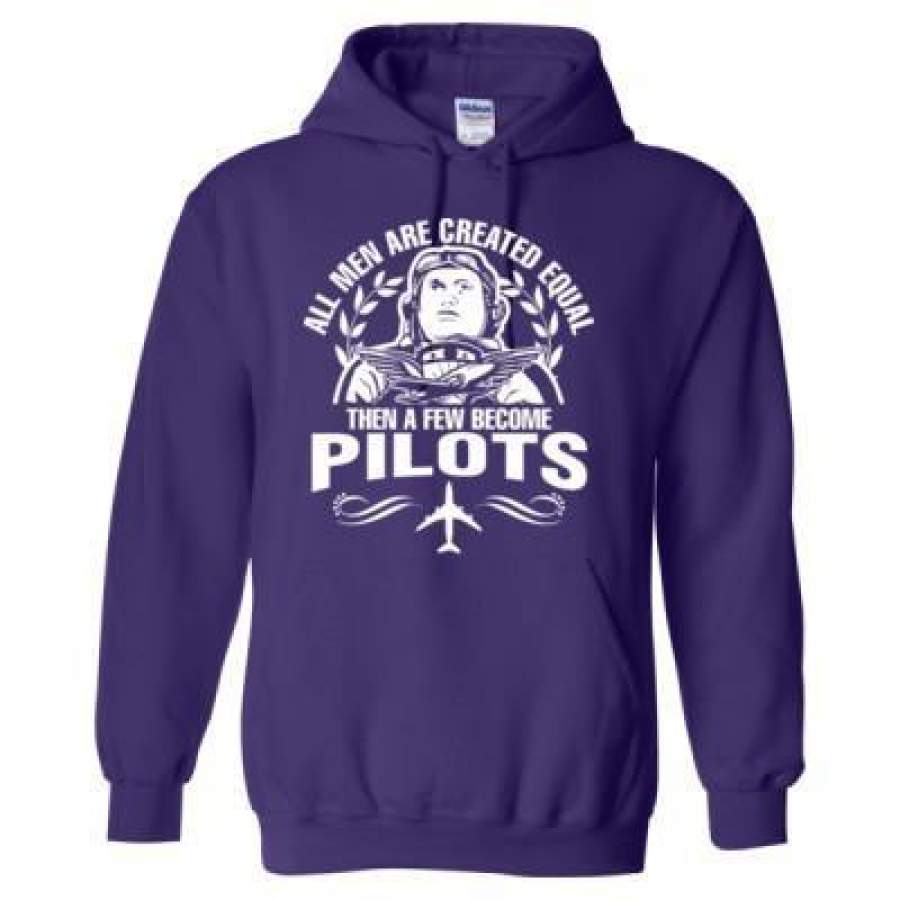 AGR All Men Are Created Equal Then A Few Become Pilots – Heavy Blend™ Hooded Sweatshirt