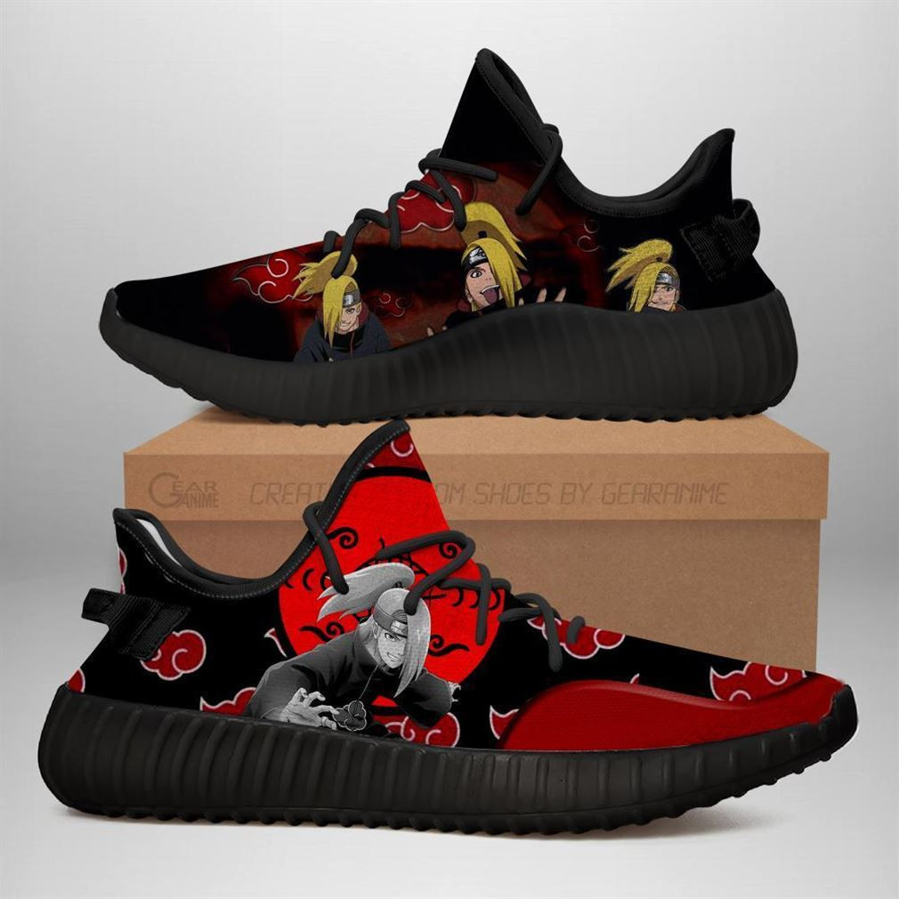 Akatsuki Deidara Naruto Yeezy Sneakers Shoes Art 383