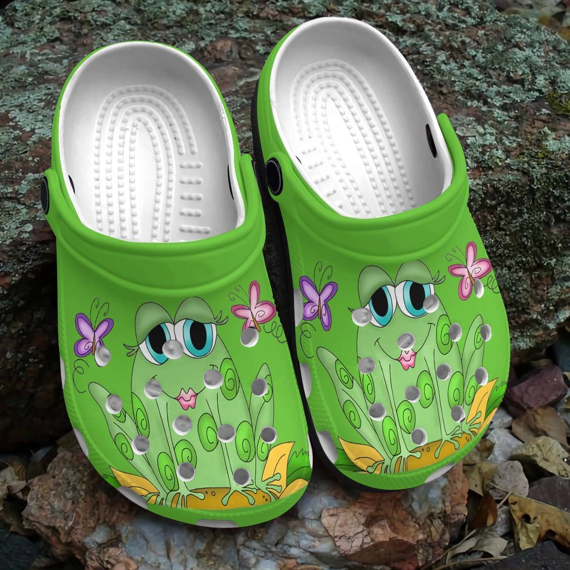 Frog Personalized Clog, Custom Name, Text, Color, Number Fashion Style For Women, Men, Kid, Print 3D Love Frog