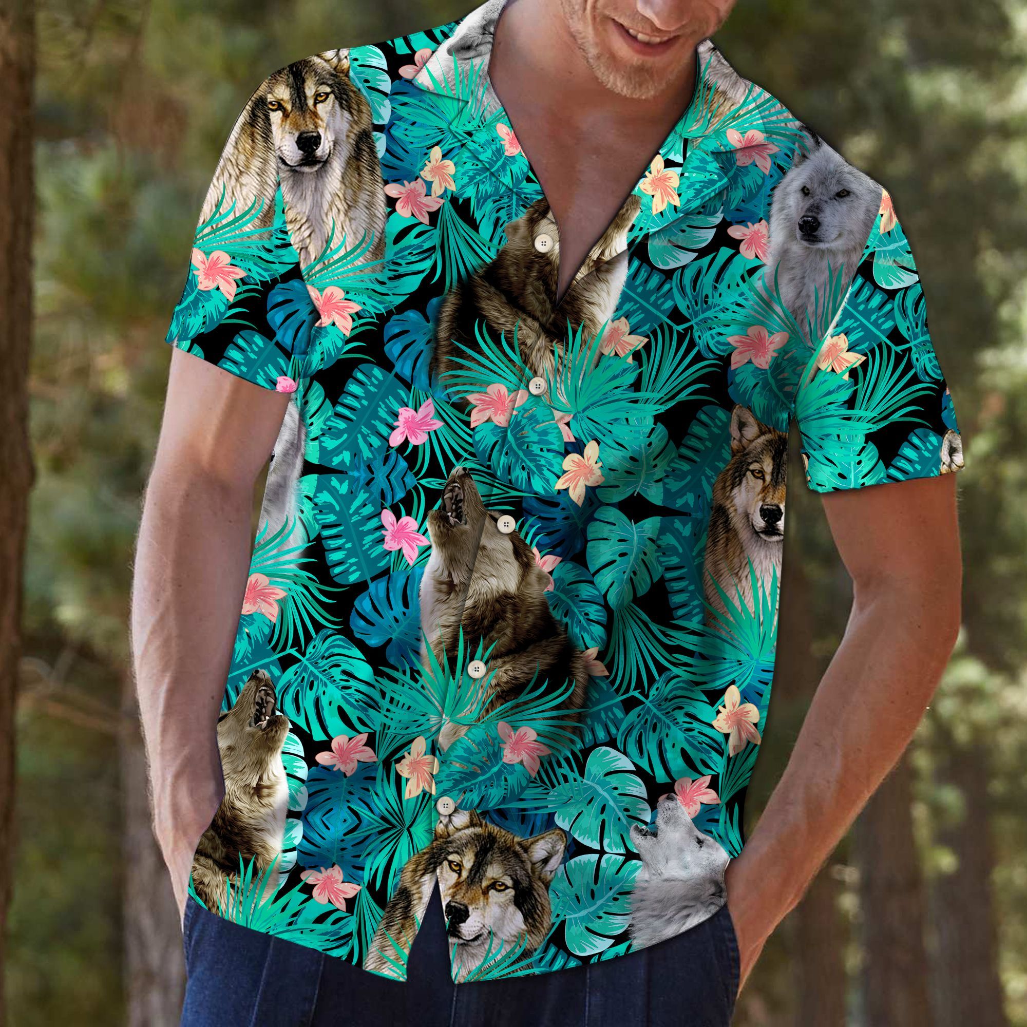 Wolf Tropical Hawaii Shirt For Hawaii Aloha Ha110357