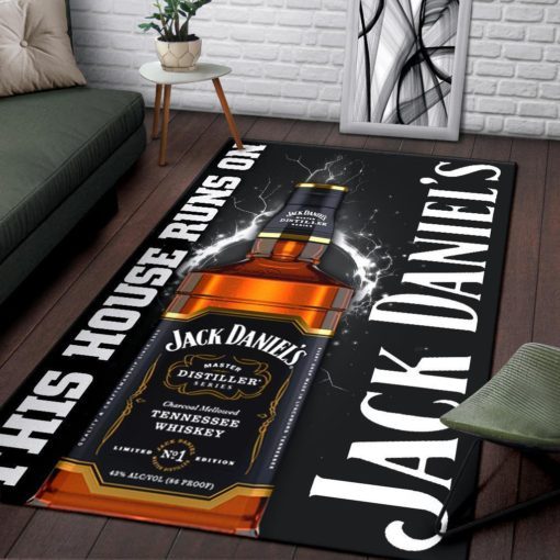 Jack Daniels Whiskey Rug Carpet All Over Print Logo Custom Area Rug Carpet Full Sizes Home Living Rug Carpet Decor