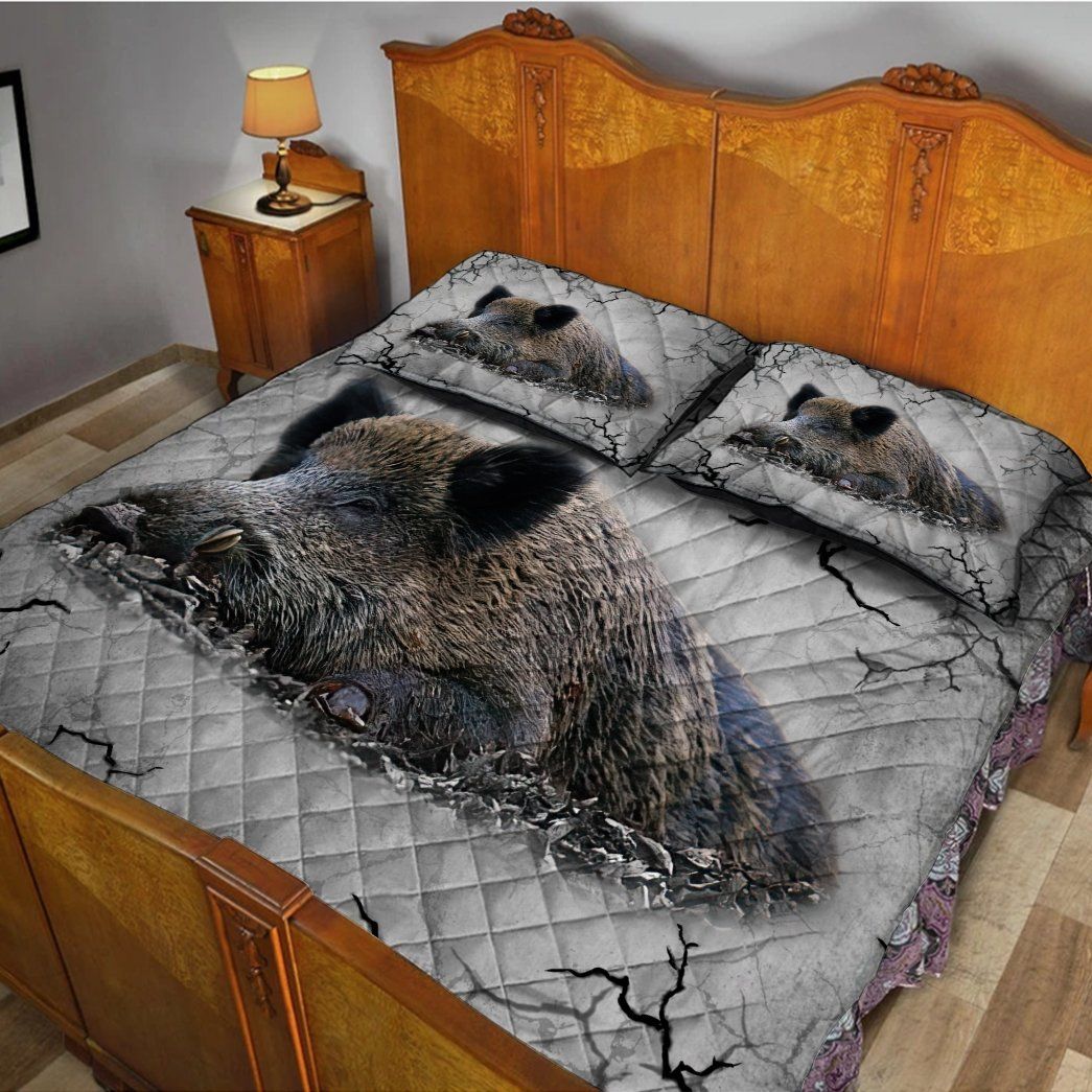 Casespring 3D Boar Custom Quilt Set