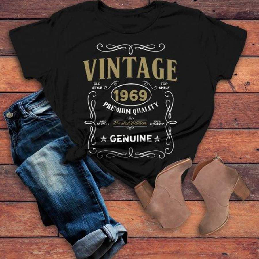 Women’s Vintage 1969 50th Birthday T-Shirt Classic Fifty Shirt Gift Idea 50th Birthday Shirts Vintage Tee Vintage Shirt