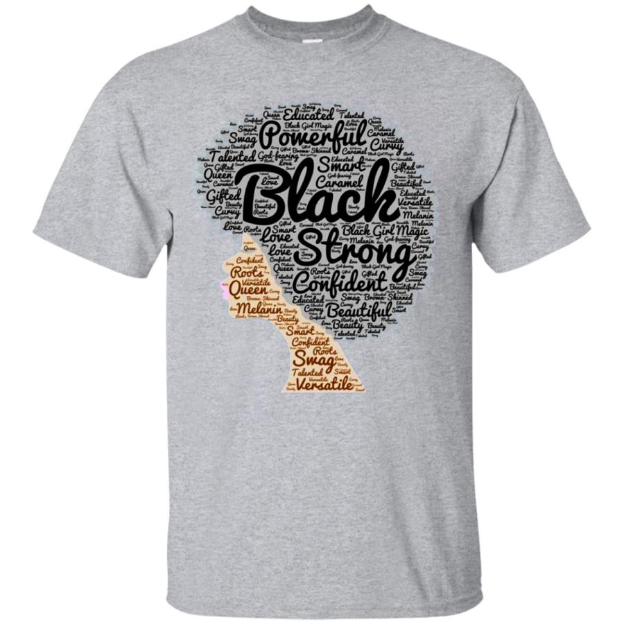 AGR Afro Word Art T-Shirt for Black History Month