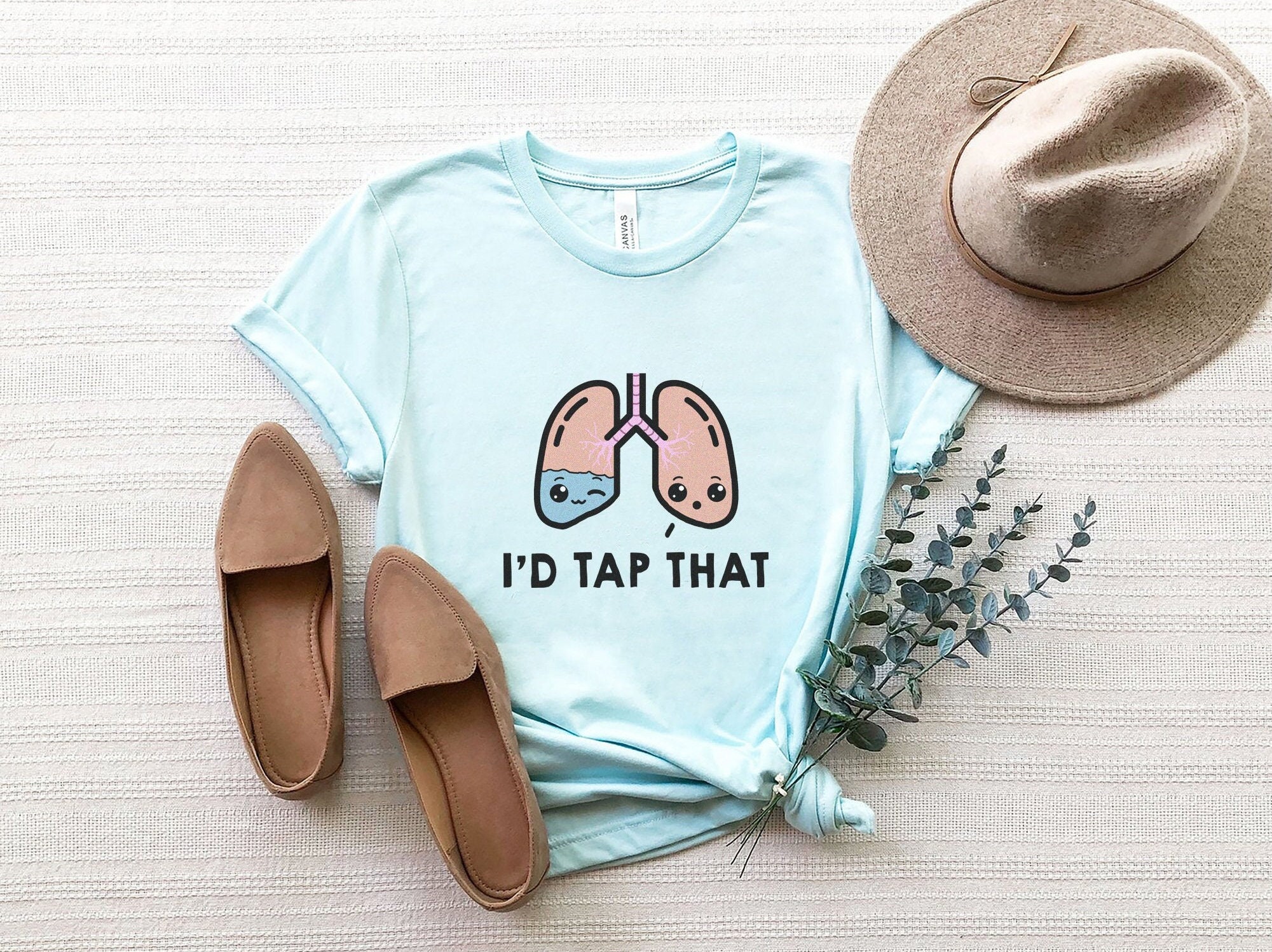 I’d Tap That Funny Nursing T-shirt | Funny Covid Unit nurse Respiratory Rt Lung Shirt, Face Down Sats Up, Cute Pulmonologist ICU Er Ed Gift