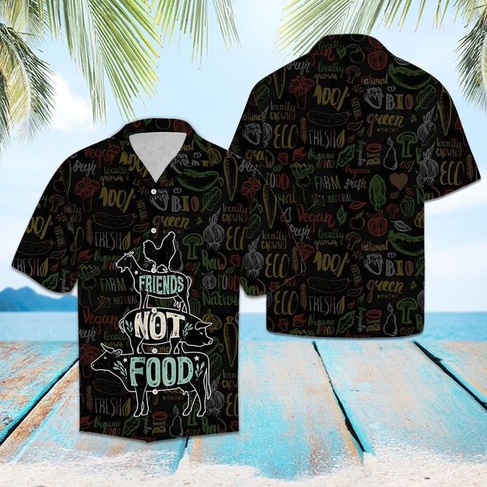 Friends Not Food Vegan Hawaii Shirt Unisex Adult Ha82596