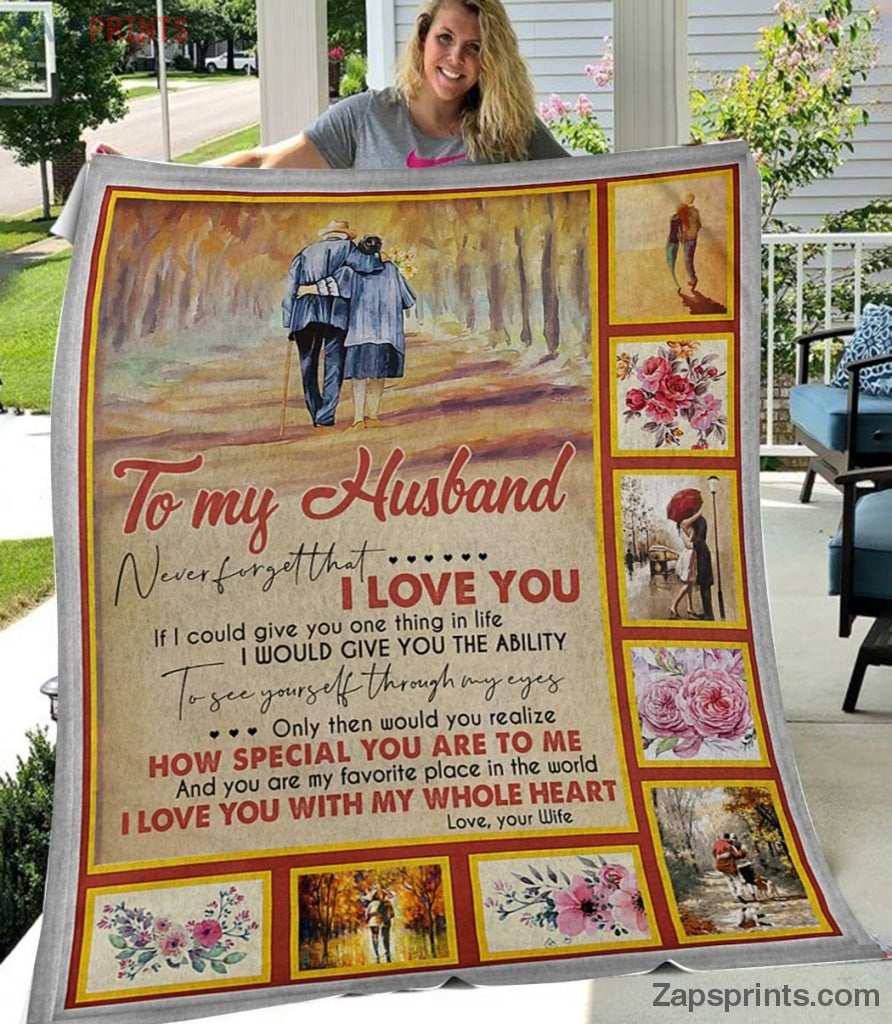 Gift For Husband – To My Husband – Love You My World – Blanket