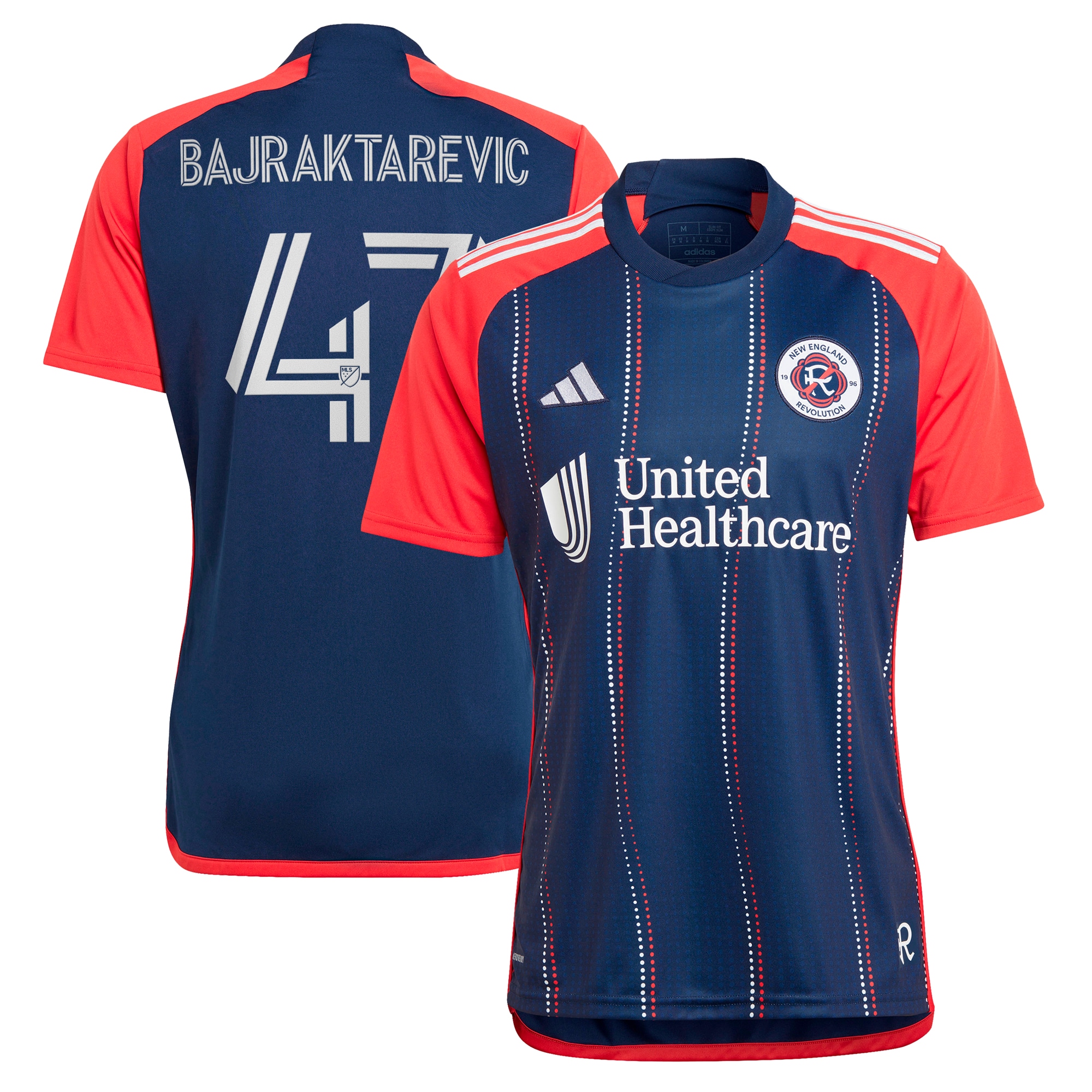 Esmir Bajraktarevic New England Revolution 2024 Boston Tea Party Replica Player Jersey – Navy