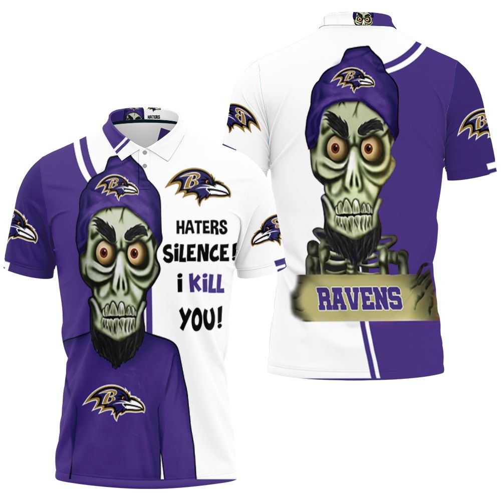 Baltimore Ravens Haters I Kill You 3D Polo shirt