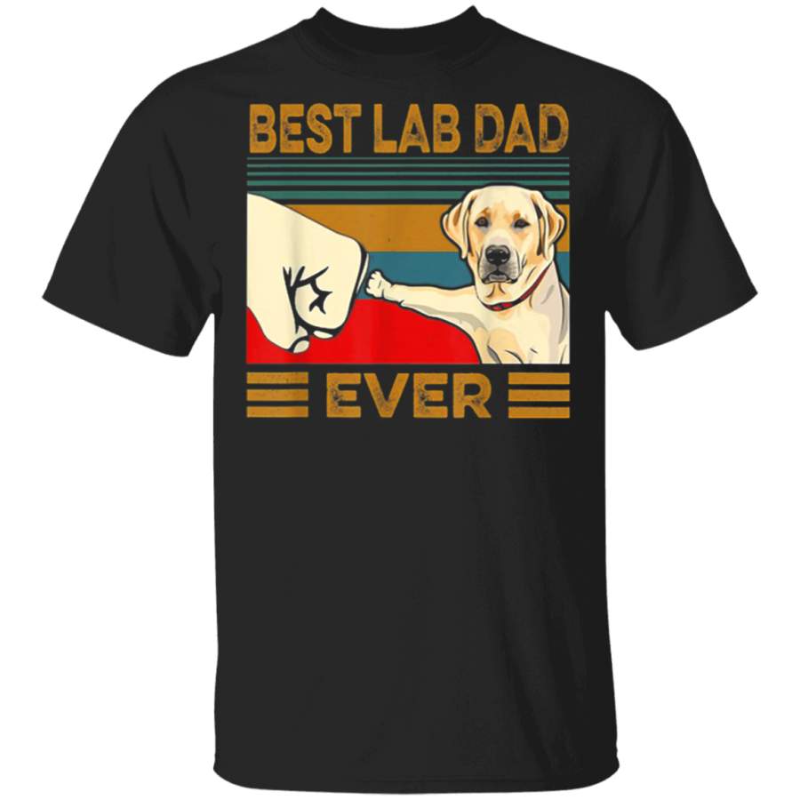 Best Lab Dad Ever Retro Vintage T-Shirt