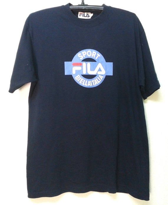 Vintage Fila Sport Biella Italia Big Logo Spellout Shirt