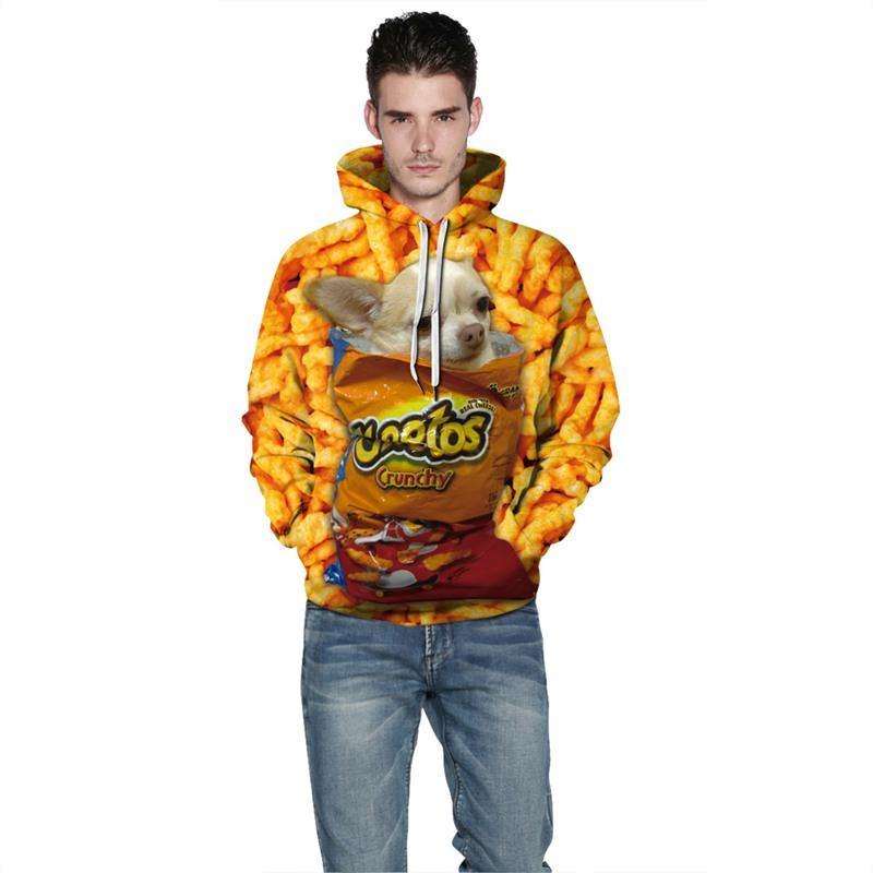 Mens Hoodies 3d Graphic Printed Cheetos French Fries Pullover Chingontees 