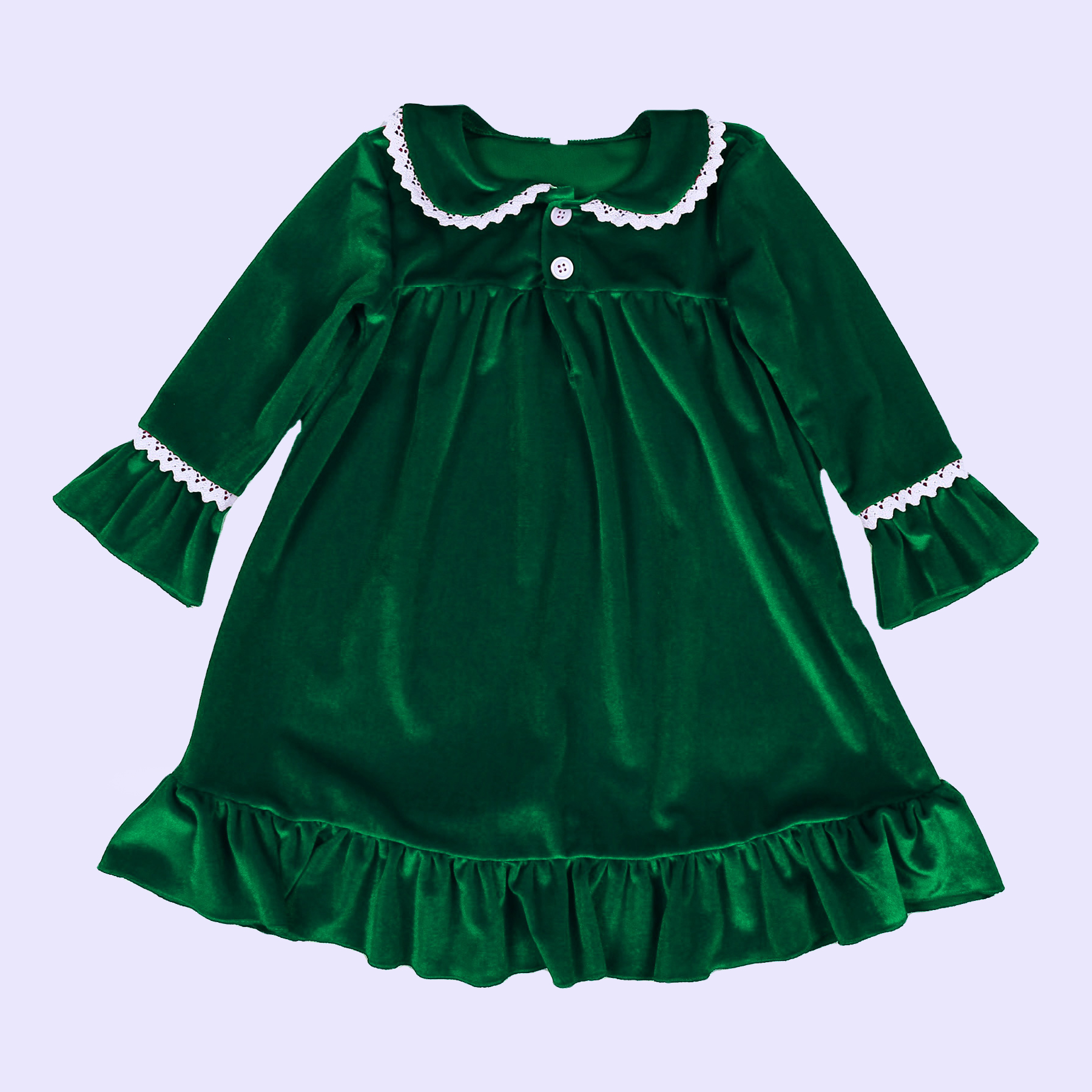 2022 Night Dress for kids Girl Christmas Nightdress Velvet Lace Design Red Green Nightgown Kids Children Nightie Homewear Pyjama alx