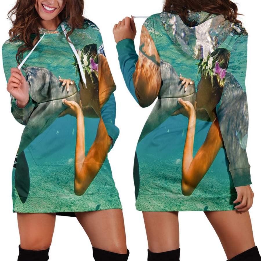 Dolphin Lovers Women’s Hoodie Dress