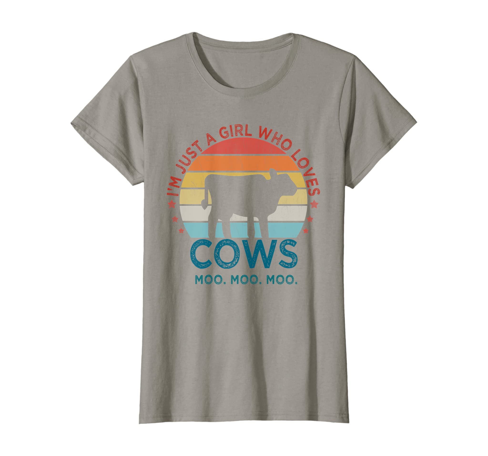 Retro I’m just a girl who loves Cows Moo. Moo. Moo. T-Shirt