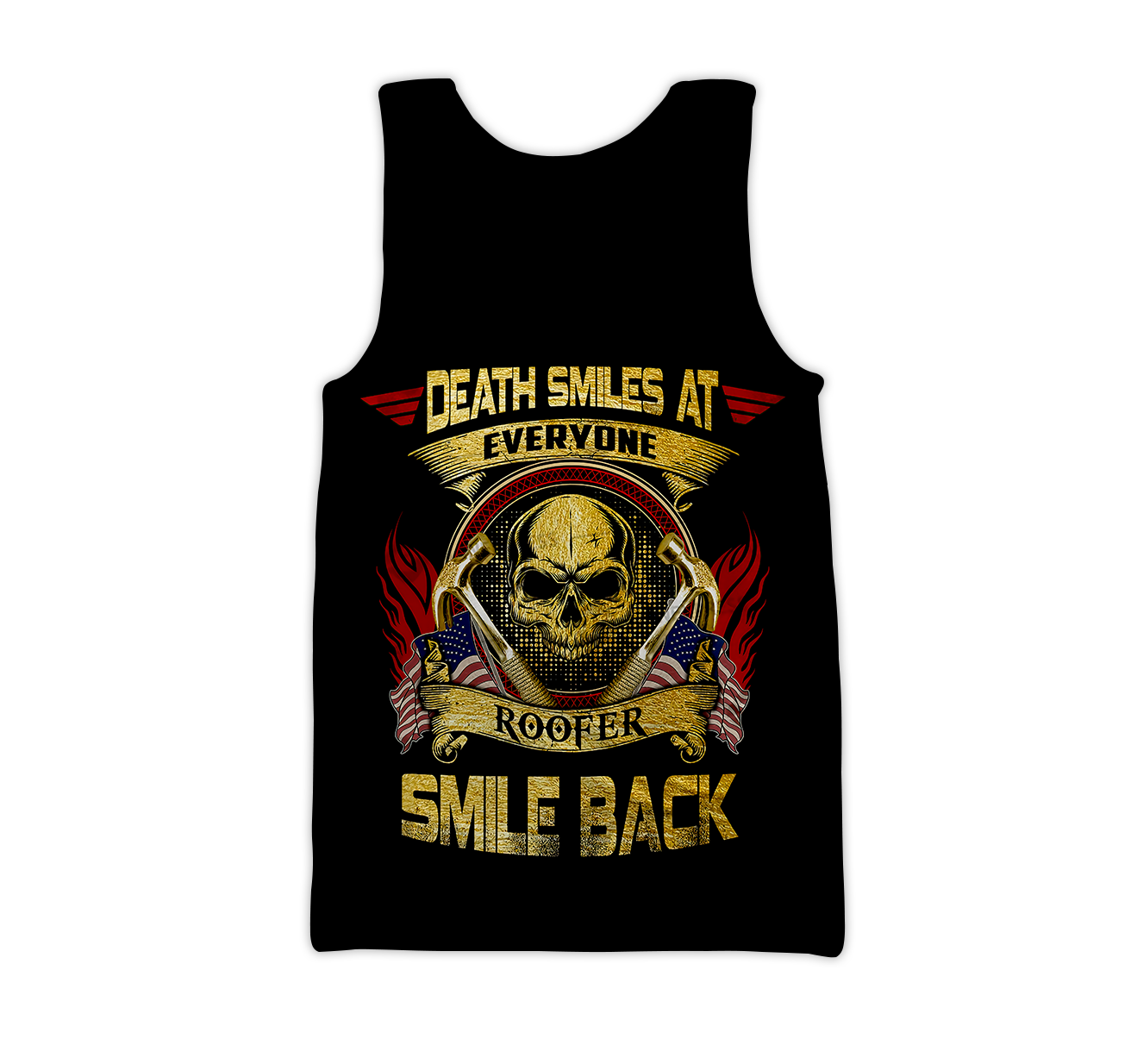 Tank top For Men And Women W100501| Gift for Roofer Hoodie Sweater Skull Roofer All Over Printed Shirts