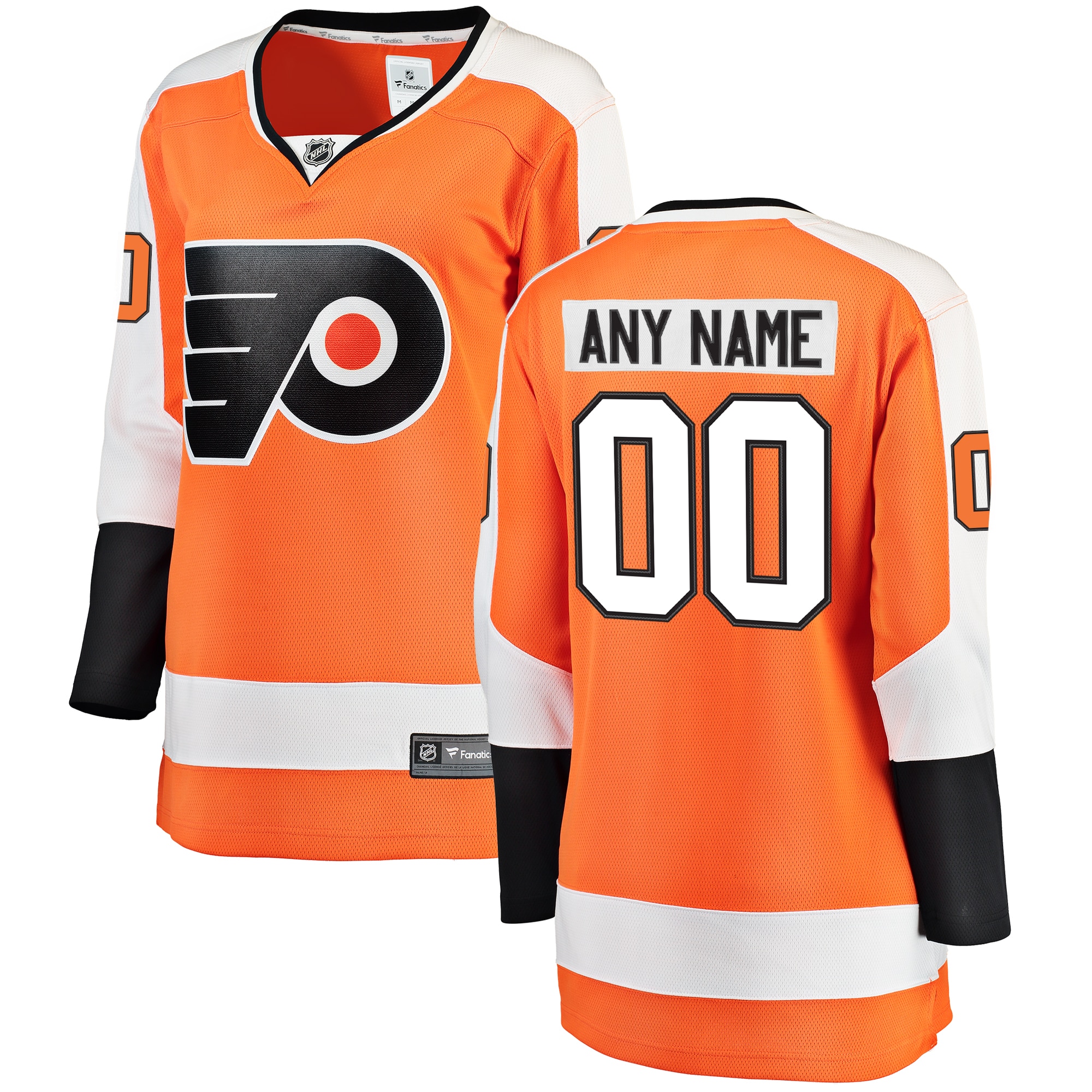 Women's Philadelphia Flyers Orange Home Breakaway Custom Jersey